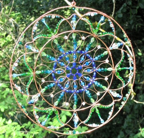 Mandala Eau Vert et Bleu